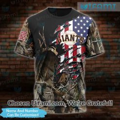 Custom SF Giants Clothing 3D Hunting Camo USA Flag San Francisco Giants Gift