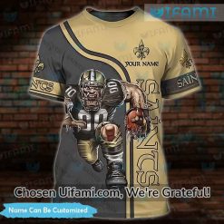 Custom Saints Football Shirt 3D Surprising Mascot New Orleans Saints Gift