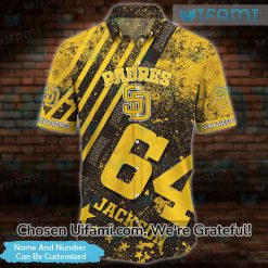 Custom Name and Number San Diego Padres Hawaiian Shirt Gift - Jomagift