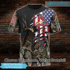 Custom St Louis Cardinals Shirt 3D Hunting Camo USA Flag STL Cardinals Gift Ideas