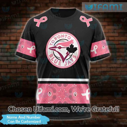 Custom Toronto Blue Jays Clothing 3D Breast Cancer Blue Jays Gift