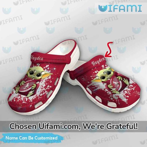 Custom University Of Alabama Crocs Baby Yoda Alabama Football Gift