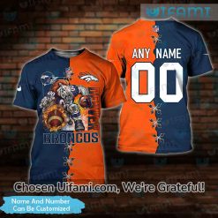 Custom Vintage Broncos Shirt 3D Mascot Denver Broncos Father’s Day Gift
