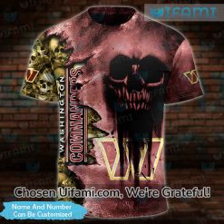 Custom Washington Commanders T-Shirts 3D Skull Washington Commanders Gift Ideas