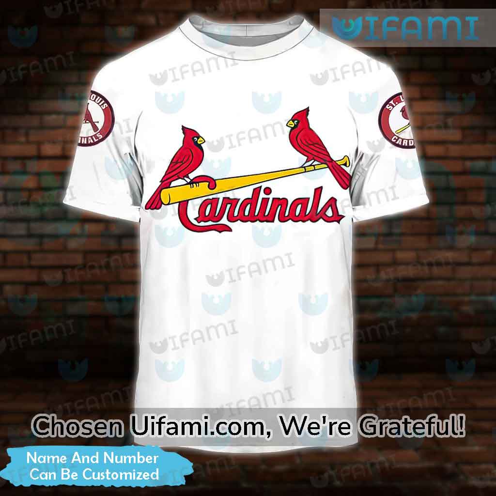 Custom White St Louis Cardinals T-Shirt 3D Best-selling STL
