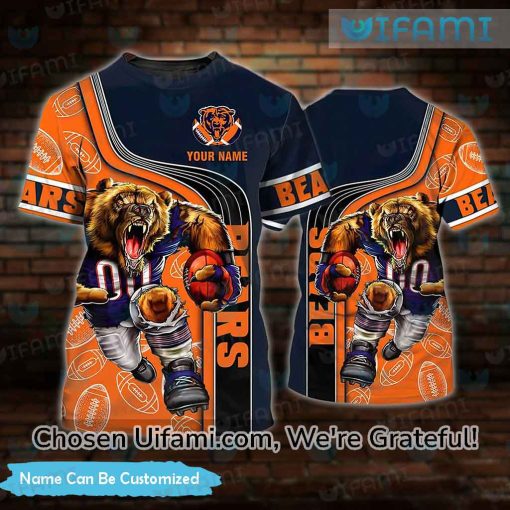 Custom Womens Chicago Bears Shirt 3D Cool Mascot Unique Chicago Bears Gifts