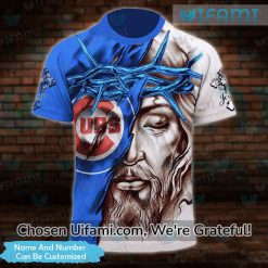 Custom Womens Cubs Shirt 3D Jesus Christ Unique Chicago Cubs Gifts Best selling