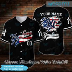 Custom Yankees Jersey Most Important USA Flag New York Yankees Gift