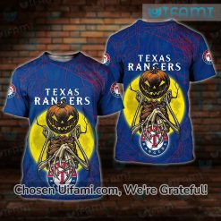 Cute Texas Rangers Shirt 3D Unbelievable Pumpkin Skeleton Texas Rangers Gift