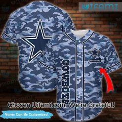 Dallas Cowboys Baseball Jersey Camo Custom Cowboys Gift Ideas