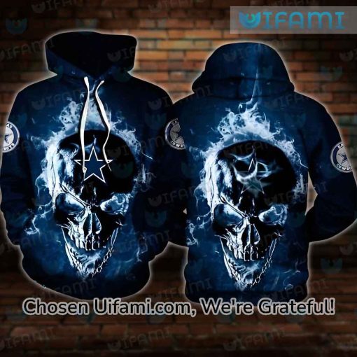 Dallas Cowboys Hoodie 3D Outstanding Skull Dallas Cowboys Gift