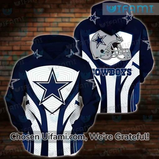 Dallas Cowboys Hoodie Vintage 3D Dazzling Cowboys Gifts For Him