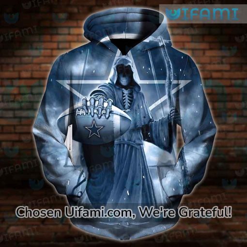 Dallas Cowboys Hoodies Cheap 3D Amazing Grim Reaper Cowboys Gifts For Men