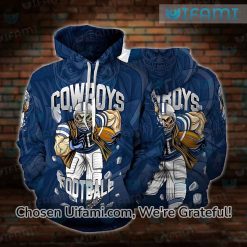 Dallas Cowboys Retro Hoodie 3D Highly Effective Mascot Cowboys Gifts For Him
