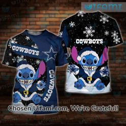 Dallas Cowboys T-Shirts Vintage 3D Radiant Stitch Christmas Dallas Cowboys Birthday Gifts