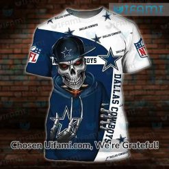 Dallas Cowboys Womens Shirt 3D Affordable Skeleton Cowboys Gifts For Him