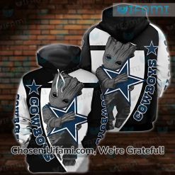 Dallas Cowboys Zipper Hoodie 3D Worthwhile Baby Groot Cowboys Fathers Day Gifts