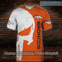 Denver Broncos Womens Shirt 3D Convenient Punisher Skull Gifts For Broncos Fans