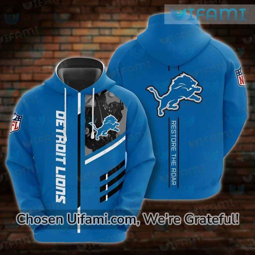 Detroit Lions Camo Hoodie 3D Detailed Restore The Roar Detroit Lions Gift