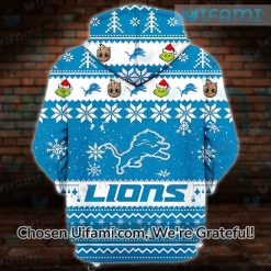 Detroit Lions Hoodie 3D Groot Grinch Christmas Detroit Lions Gift 3