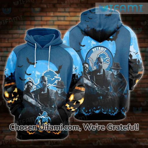 Detroit Lions Hoodie 3D Jason Voorhees Freddy Krueger Michael Myers Gift