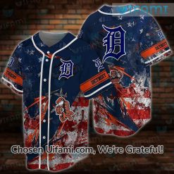 Detroit Tigers Baseball Jersey Discount USA Flag Detroit Tigers Gift