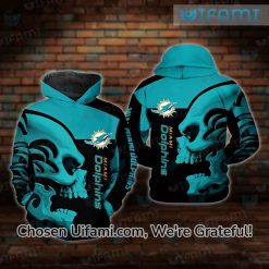Dolphins Hoodie Vintage 3D Unbelievable Skull Miami Dolphins Gift Ideas