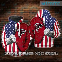 Falcons Hoodie 3D Superior USA Flag Atlanta Falcons Fathers Day Gifts