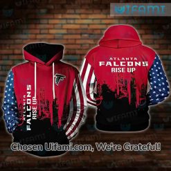 Falcons Hoodie Mens 3D USA Flag Atlanta Falcons Gift