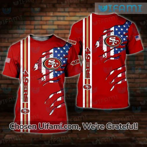 Funny 49ers Shirt 3D USA Flag San Francisco 49ers Gift