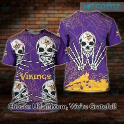 Funny Minnesota Vikings Shirt 3D Skull Vikings Gift Ideas