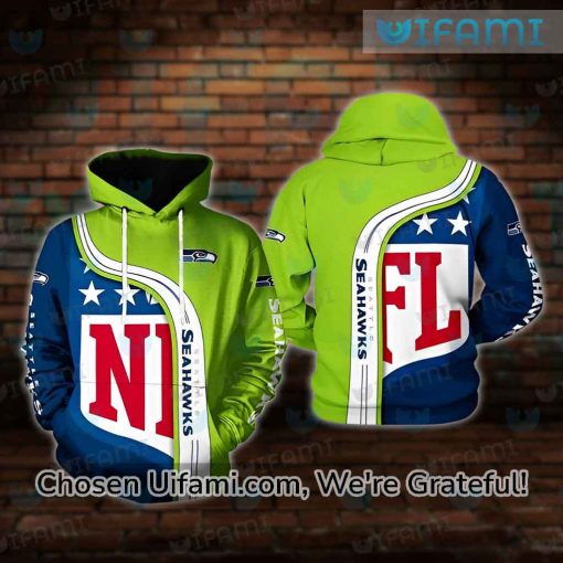 Green Seahawks Hoodie 3D Unique Seahawks Fathers Day Gifts