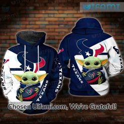 H-Town Texans Hoodie 3D Surprise Baby Yoda Houston Texans Gift