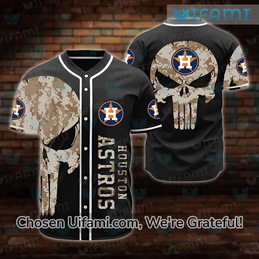 Houston Astros Baseball Jersey Inexpensive Punisher Skull Astros Gift -  Personalized Gifts: Family, Sports, Occasions, Trending