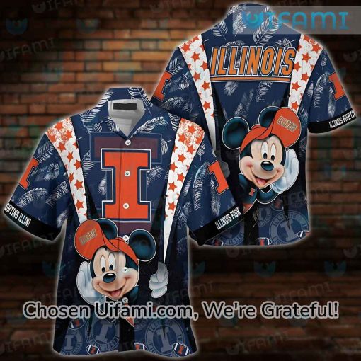 Illinois Illini Hawaiian Shirt Mickey Illinois Illini Gift