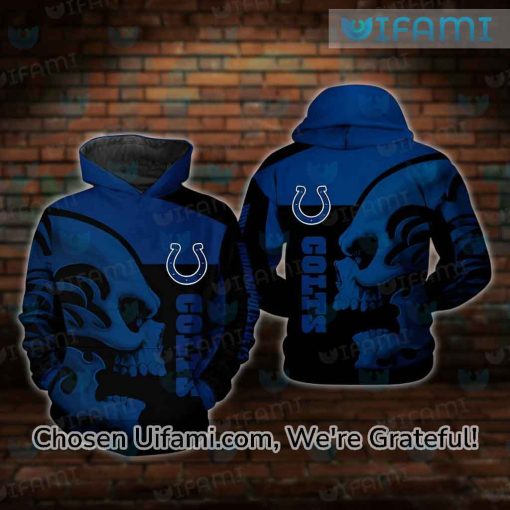 Indianapolis Colts Hoodie 3D Beautiful Skull Colts Gift