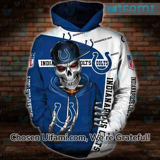 Indianapolis Colts Hoodie 3D Novelty Skeleton Gifts For Colts Fans