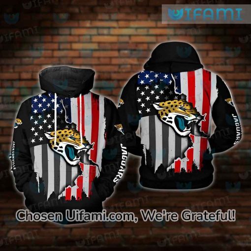 Jacksonville Jaguars Hoodie Mens 3D Perfect USA Flag Jaguars Gifts