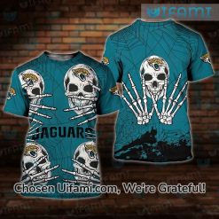 Jacksonville Jaguars Vintage T-Shirt 3D Colorful Skull Jaguars Gifts
