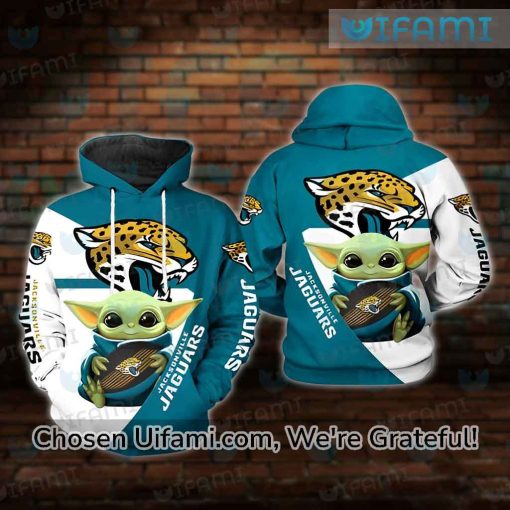 Jacksonville Jaguars Youth Hoodie 3D Swoon-worthy Baby Yoda Jaguars Gifts