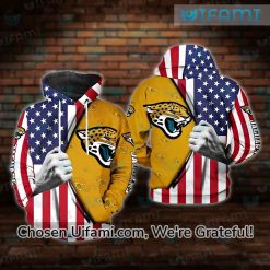 Jacksonville Jaguars Zip Up Hoodie 3D Unexpected USA Flag Jaguars Gifts