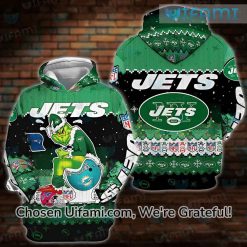 Jets Hoodie 3D Eye-opening Grinch Christmas Bills New York Jets Gift