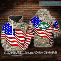 Jets Military Hoodie 3D Shocking Camo USA Flag New York Jets Gift
