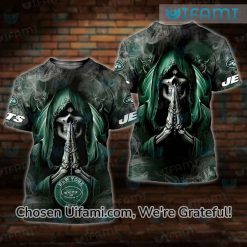 Jets Tee Shirt 3D Unique Grim Reaper New York Jets Gifts For Men