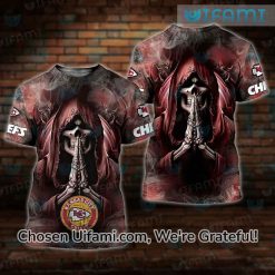 KC Chiefs Shirts Women 3D Gorgeous Grim Reaper Chiefs Fan Gifts