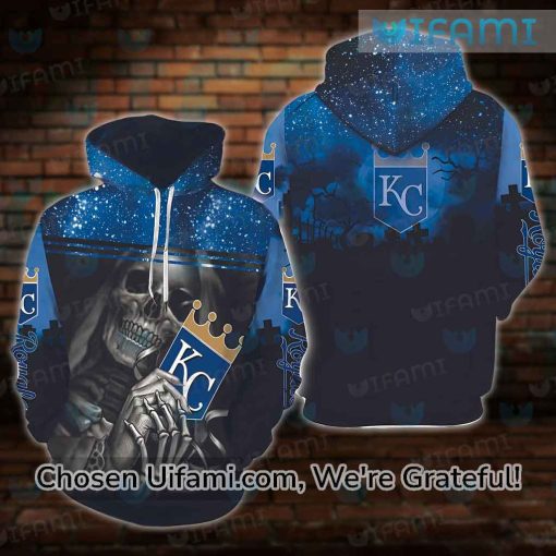 KC Royals Hoodie 3D Rare Halloween Skeleton Kansas City Royals Gift