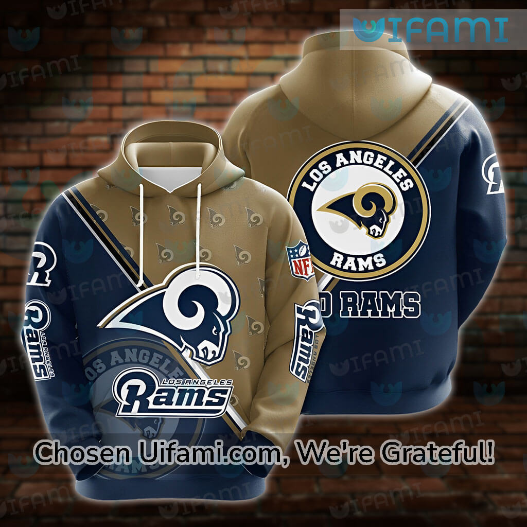 NFL Los Angeles Rams Camouflage Blue 3D Hoodie Zip Hoodie For Men