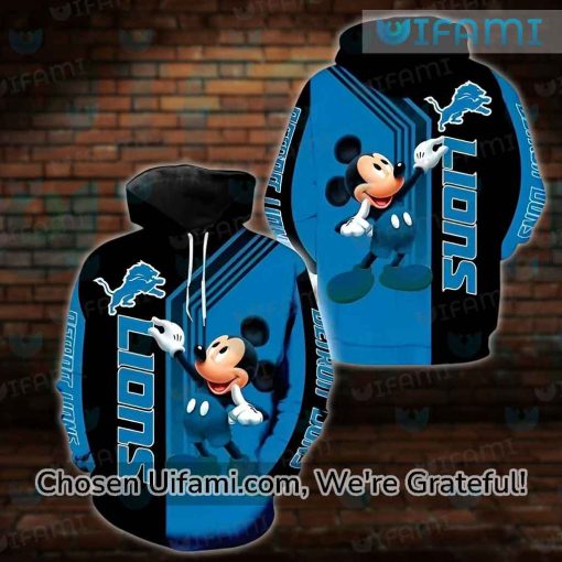 Lions Hoodies Mens 3D Excellent Mickey Detroit Lions Gift