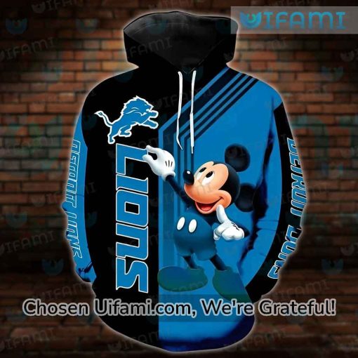 Lions Hoodies Mens 3D Excellent Mickey Detroit Lions Gift