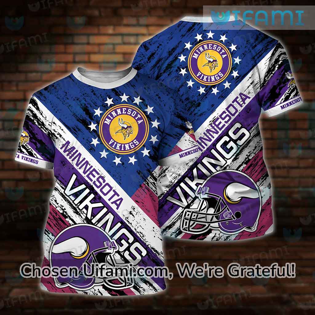 MN Vikings Clothing 3D Surprising USA Flag Gifts For Minnesota